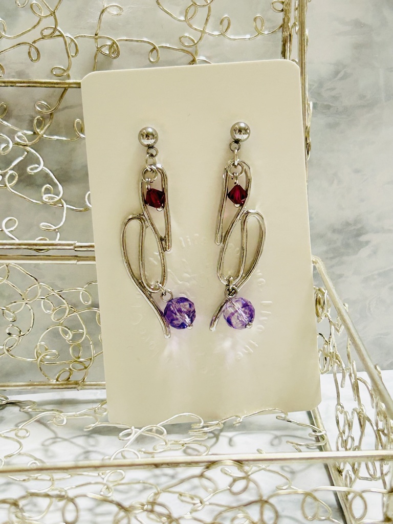 【ピアス】🦋さんイメージカラー シルバー