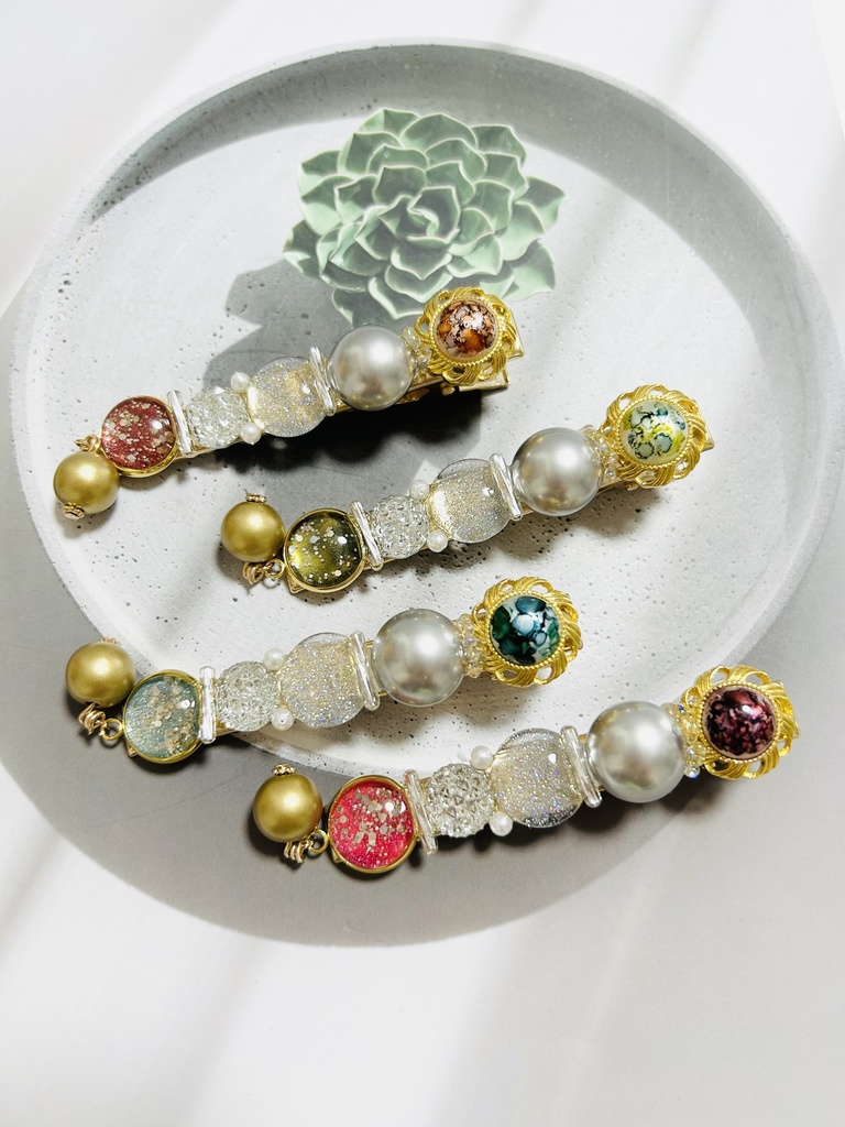 【ヘアクリップ】🔥、🎴、🌊、🦋イメージカラー