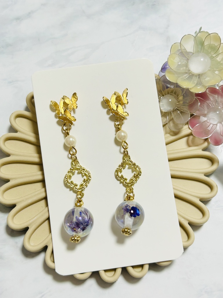 【ピアス2】🦋さんイメージカラー ゴールド