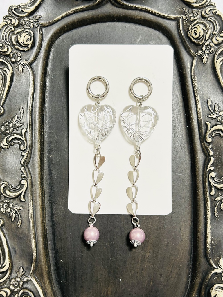 【ピアス1】🦋さんイメージカラー シルバー