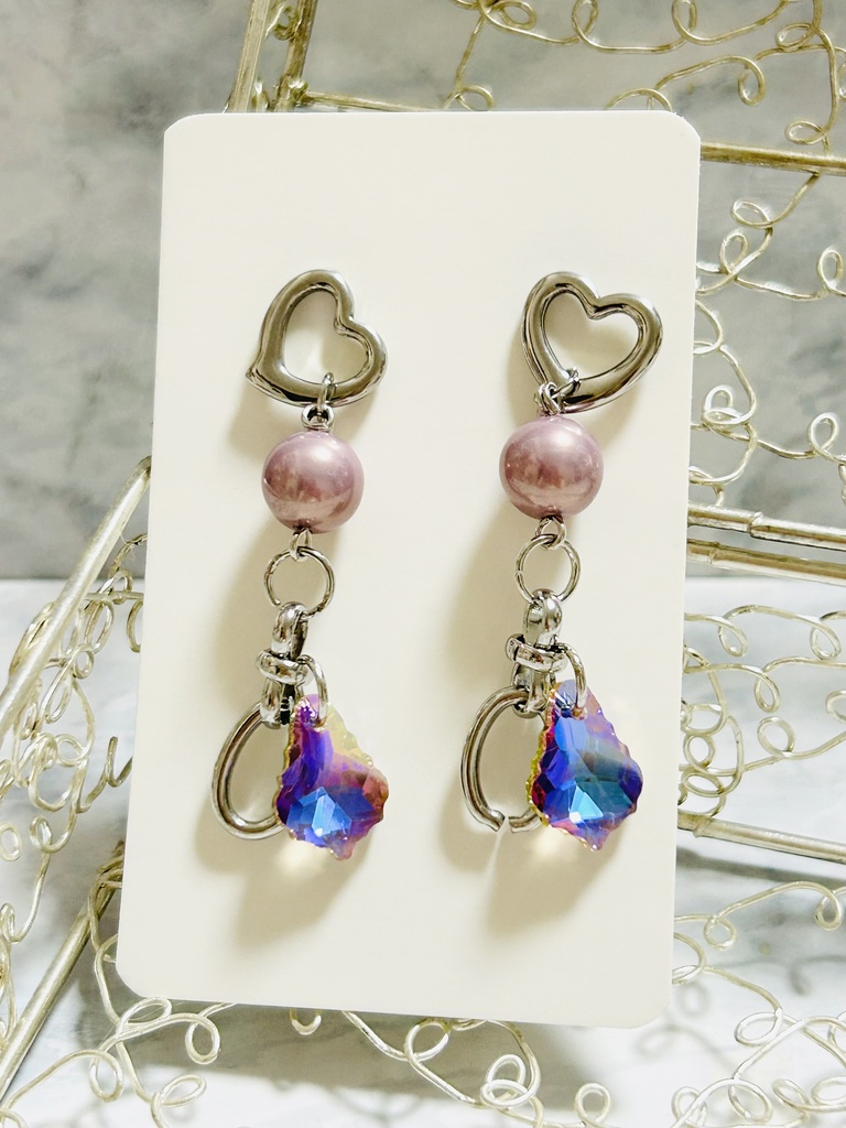 【ピアス2】🦋さんイメージカラー シルバー