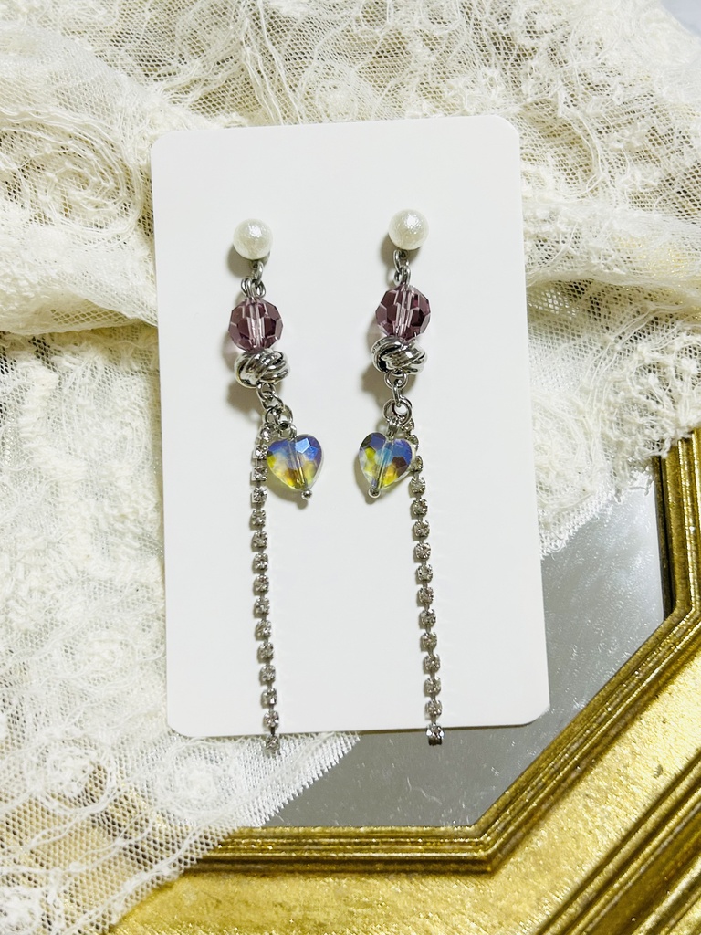 【ピアス1】🦋さんイメージカラー シルバー