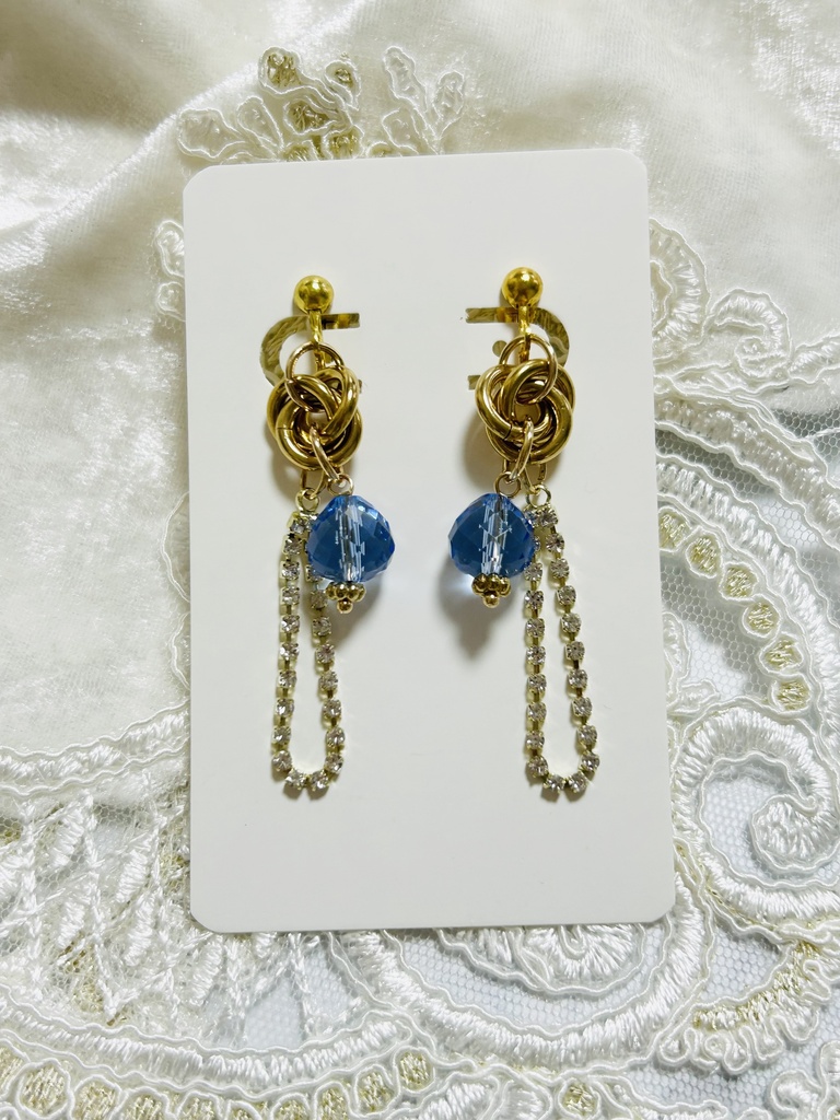 【イヤリング1】🌊さんイメージカラー ゴールド
