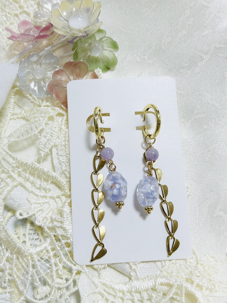 【ピアス2】🦋さんイメージカラー ゴールド
