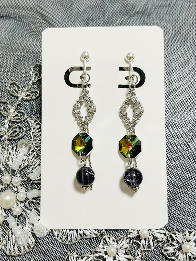 【イヤリング2】🎴イメージカラー シルバー