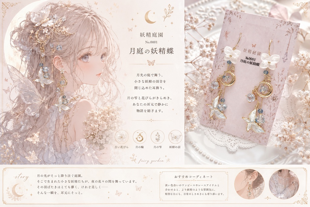 (妖精庭園図鑑No.0001)月庭の妖精蝶