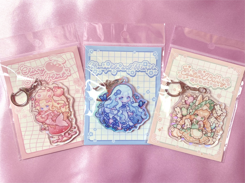 きらきら両面アクリルキーホルダー(オーロラ・ホログラム/全3種)