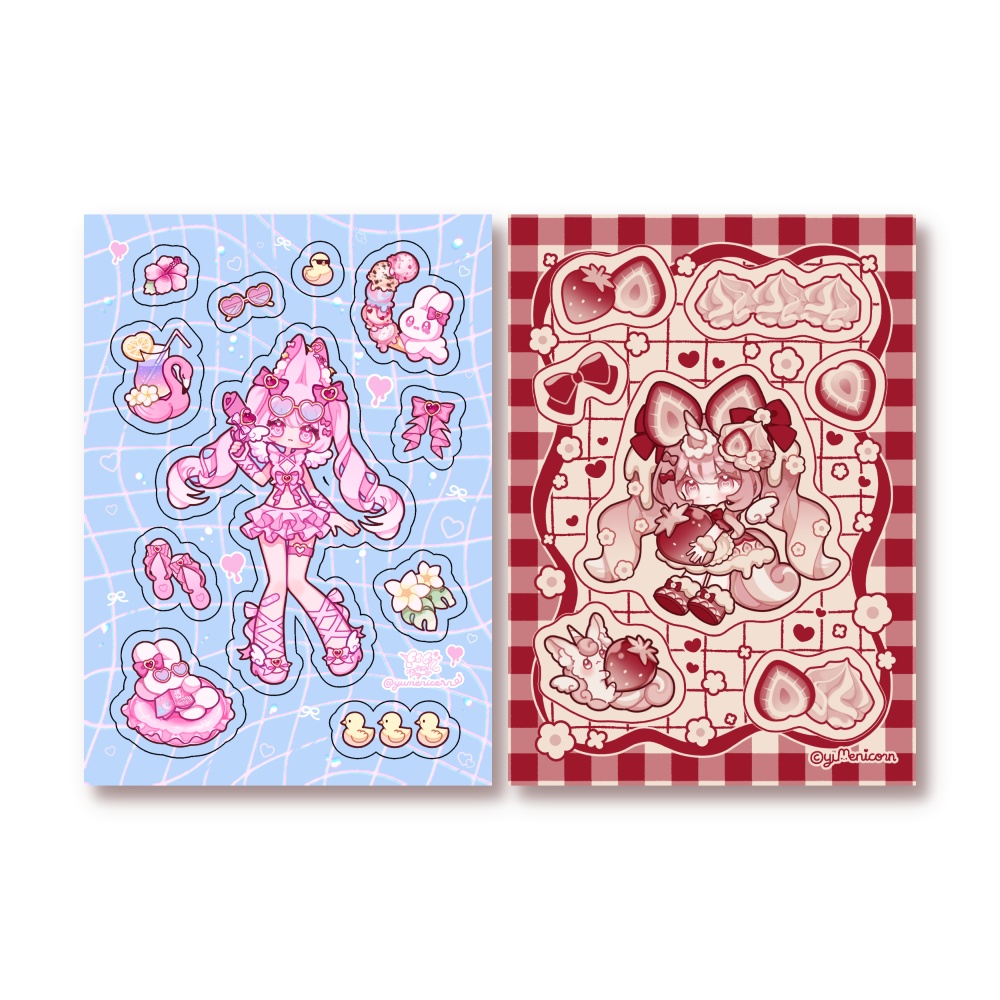 ハーフカットステッカー(耐水／全２種)