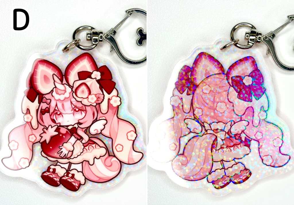 きらきら両面アクリルキーホルダー(オーロラ・ホログラム/全4種)