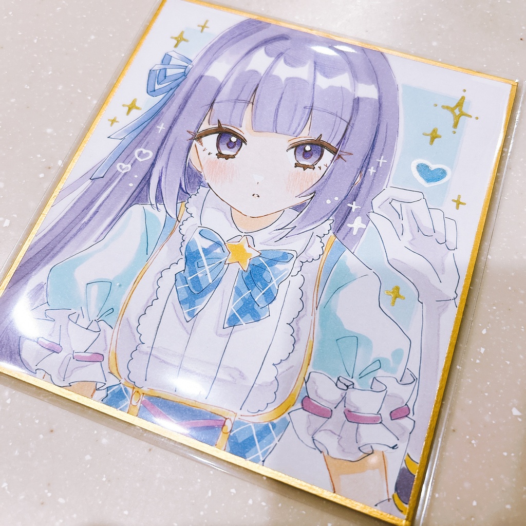 スミレ 色紙