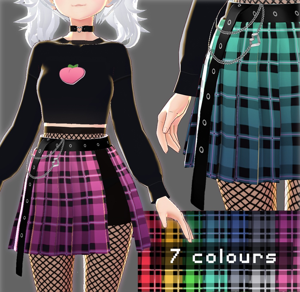 [VRoid] Casual Punk Outfit -7 colours