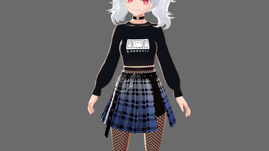 VRoid] Casual Punk Outfit -7 colours - 2wintails - BOOTH