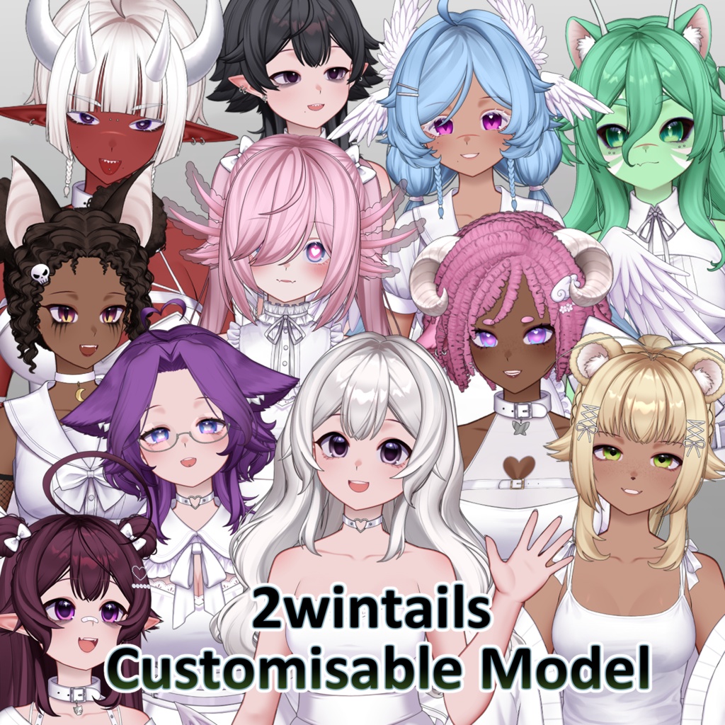 【live2dモデル】2wintails Customisable Vtuber Model