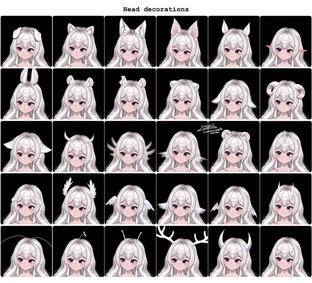 【live2dモデル】2wintails Customisable Vtuber Model