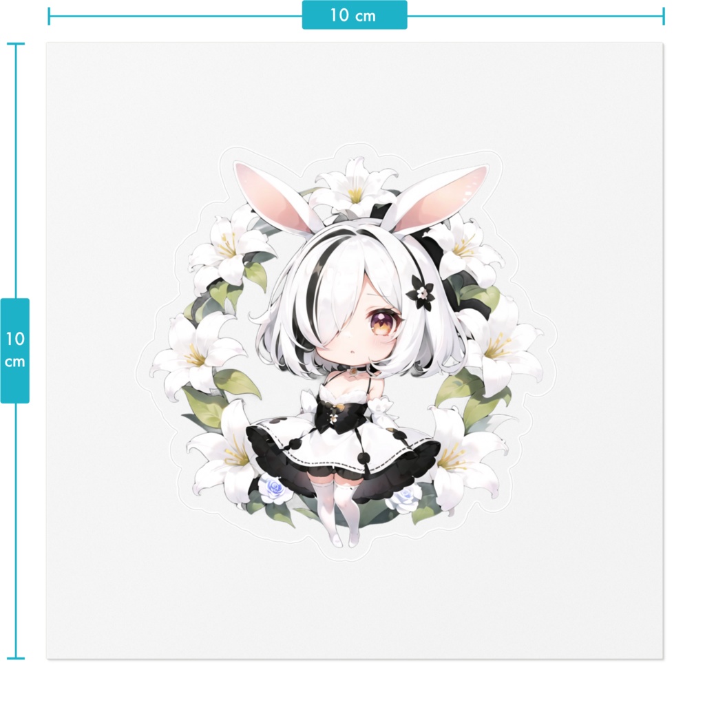うさ耳らんふぁちゃんステッカー