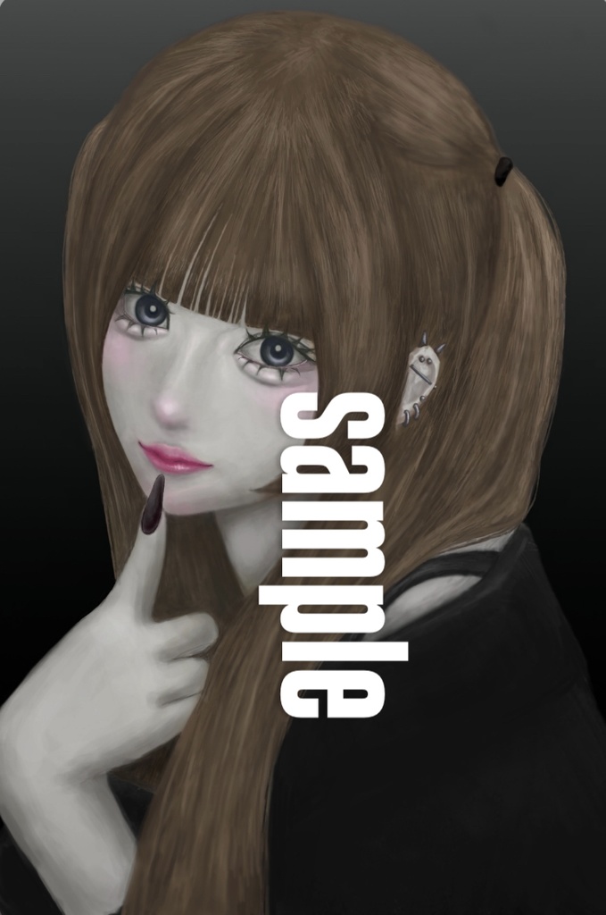 茶髪ハーフツイン