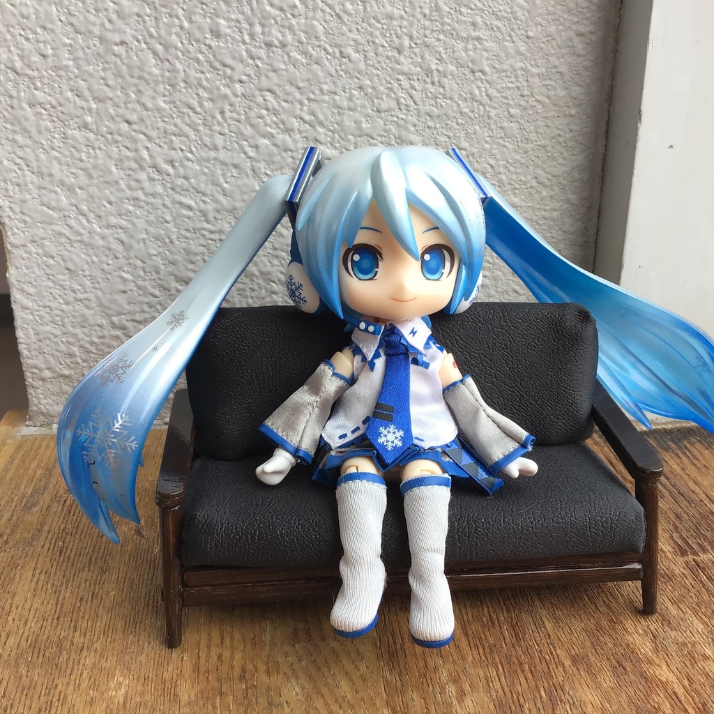 1/12 ドールソファ 2人用 アンティーク風 ミニチュア家具