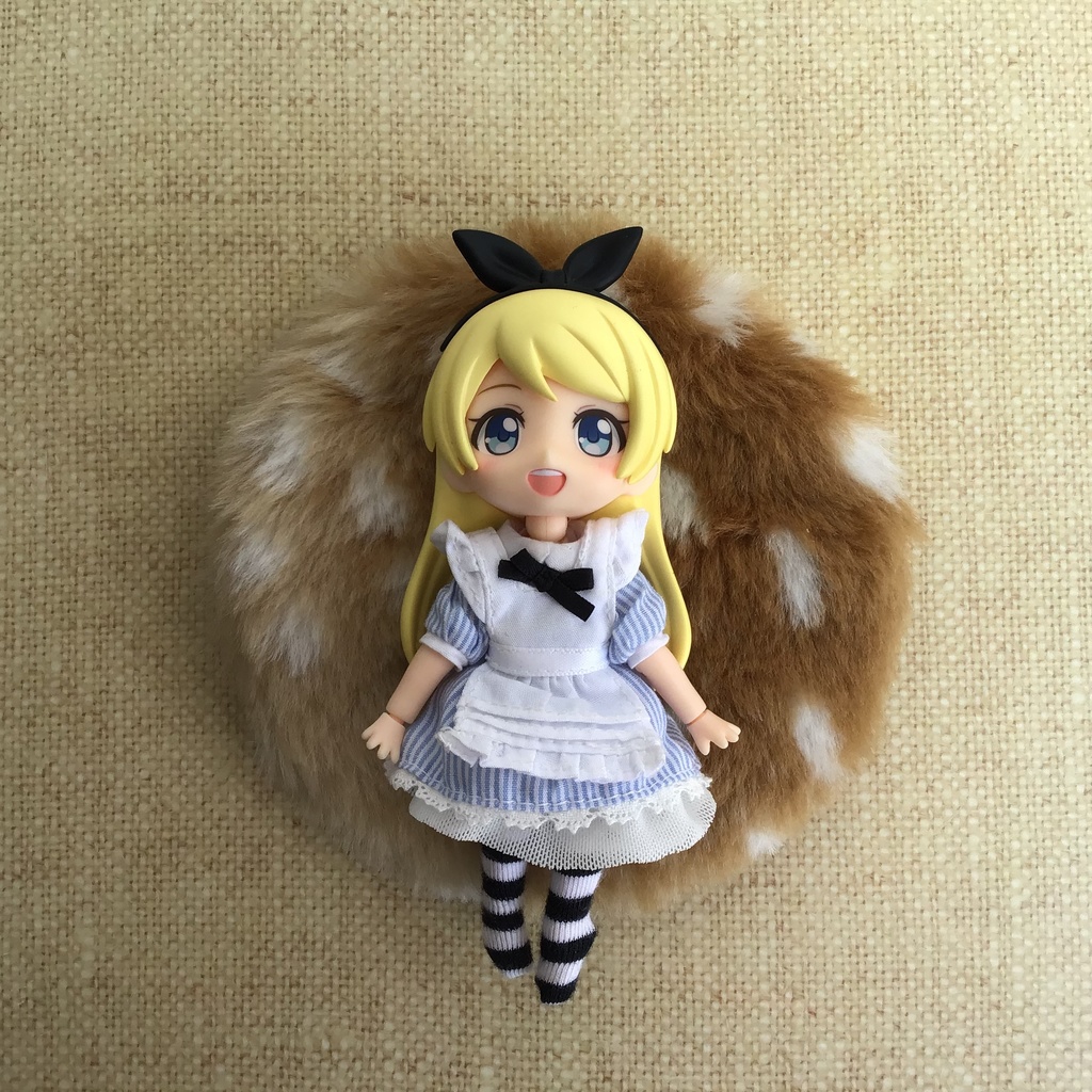ドール用　バンビ柄　フェイクファー　ラグマット　