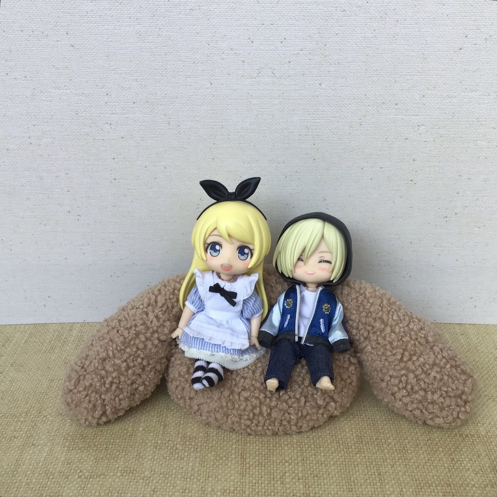 ドール用 たれ耳ぬいぐるみクッション ソファ