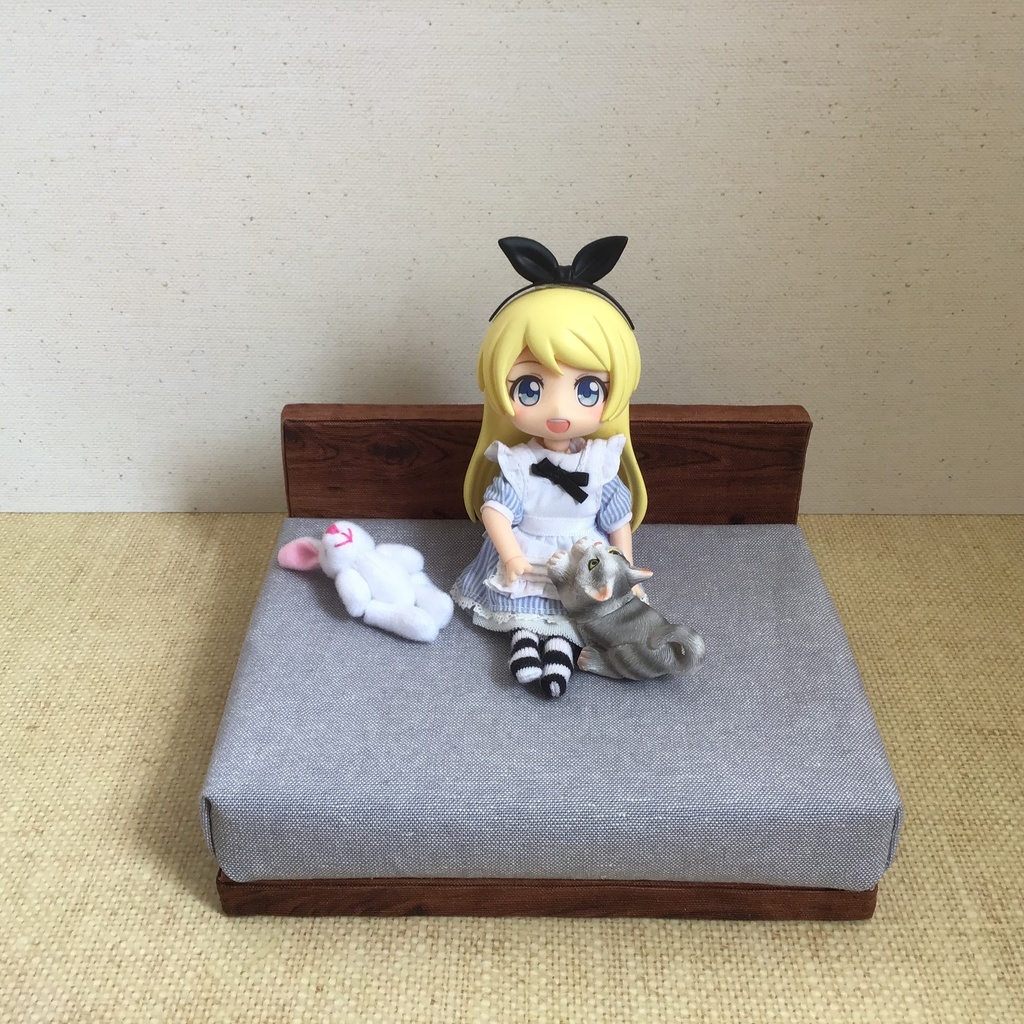 ドール用 ソファベッド(1/12 ダブルサイズ) ミニチュア家具