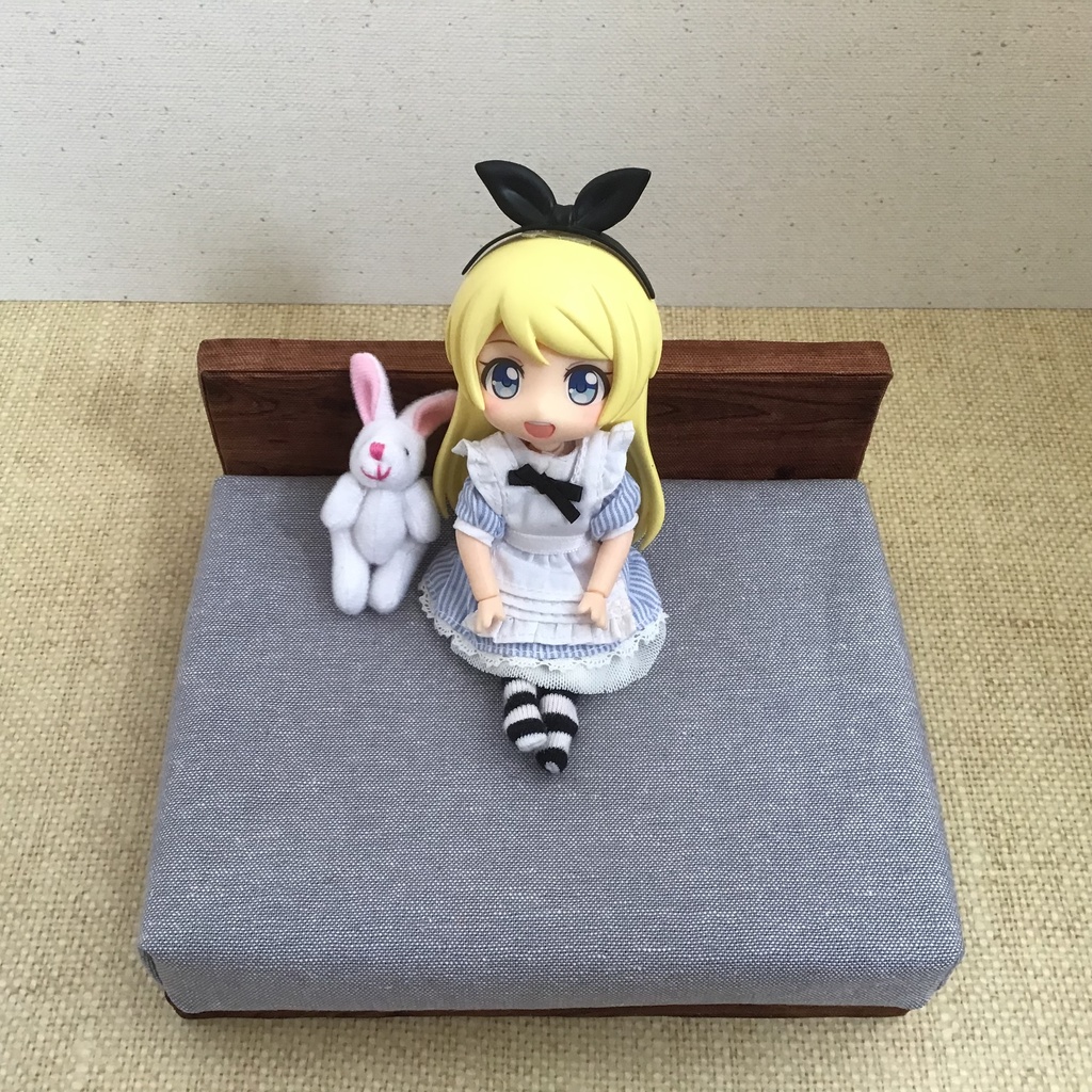 ドール用 ソファベッド(1/12 ダブルサイズ) ミニチュア家具