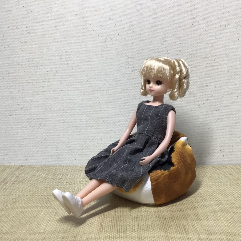 座れる ビーズクッション ソファ 三毛猫 ミケ