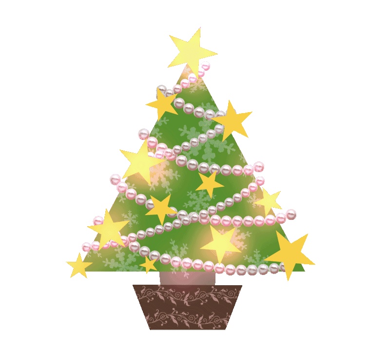 光るクリスマスツリー　グリーン、ピンク、ブルー各6パターン+オマケ