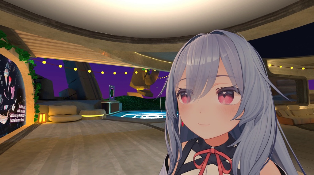 【VRChat想定】Aina Pink Orbit|ハートチャーム・イヤリング【3色】