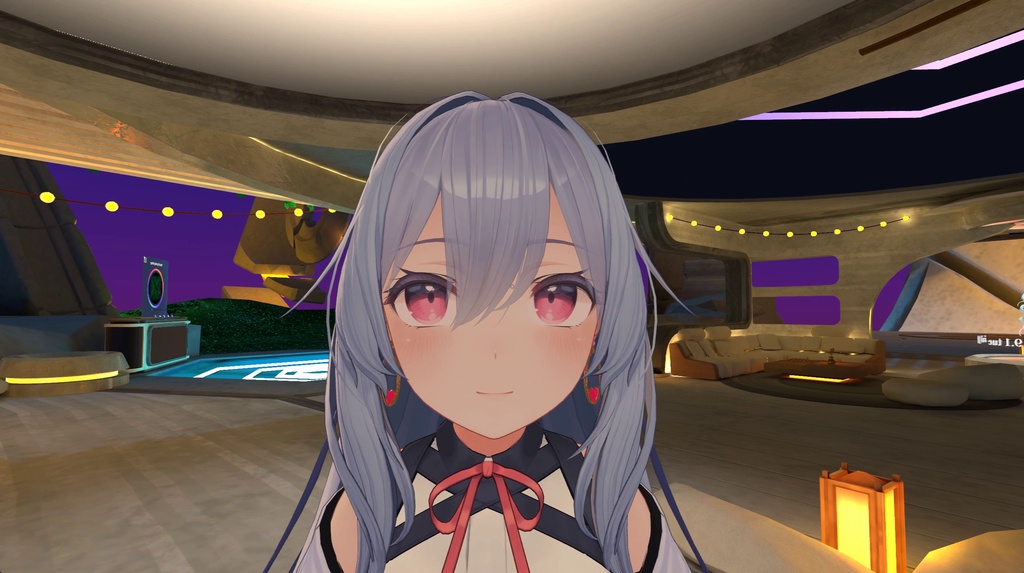 【VRChat想定】Aina Pink Orbit|ハートチャーム・イヤリング【3色】