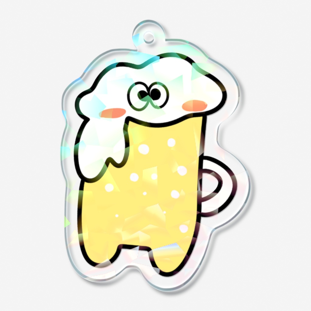 ビールっ子  ホログラムアクリルキーホルダー