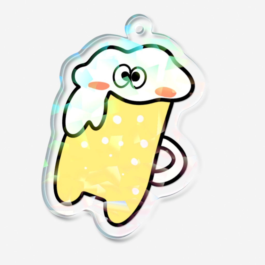ビールっ子  ホログラムアクリルキーホルダー