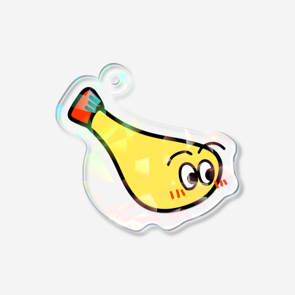 ﾏﾖﾖ顔あり  ホログラムアクリルキーホルダー