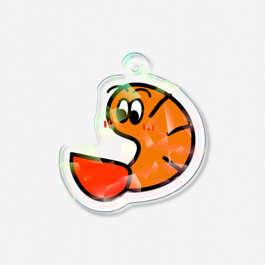 ｴﾋﾞﾋﾞ顔ありホログラムアクリルキーホルダー