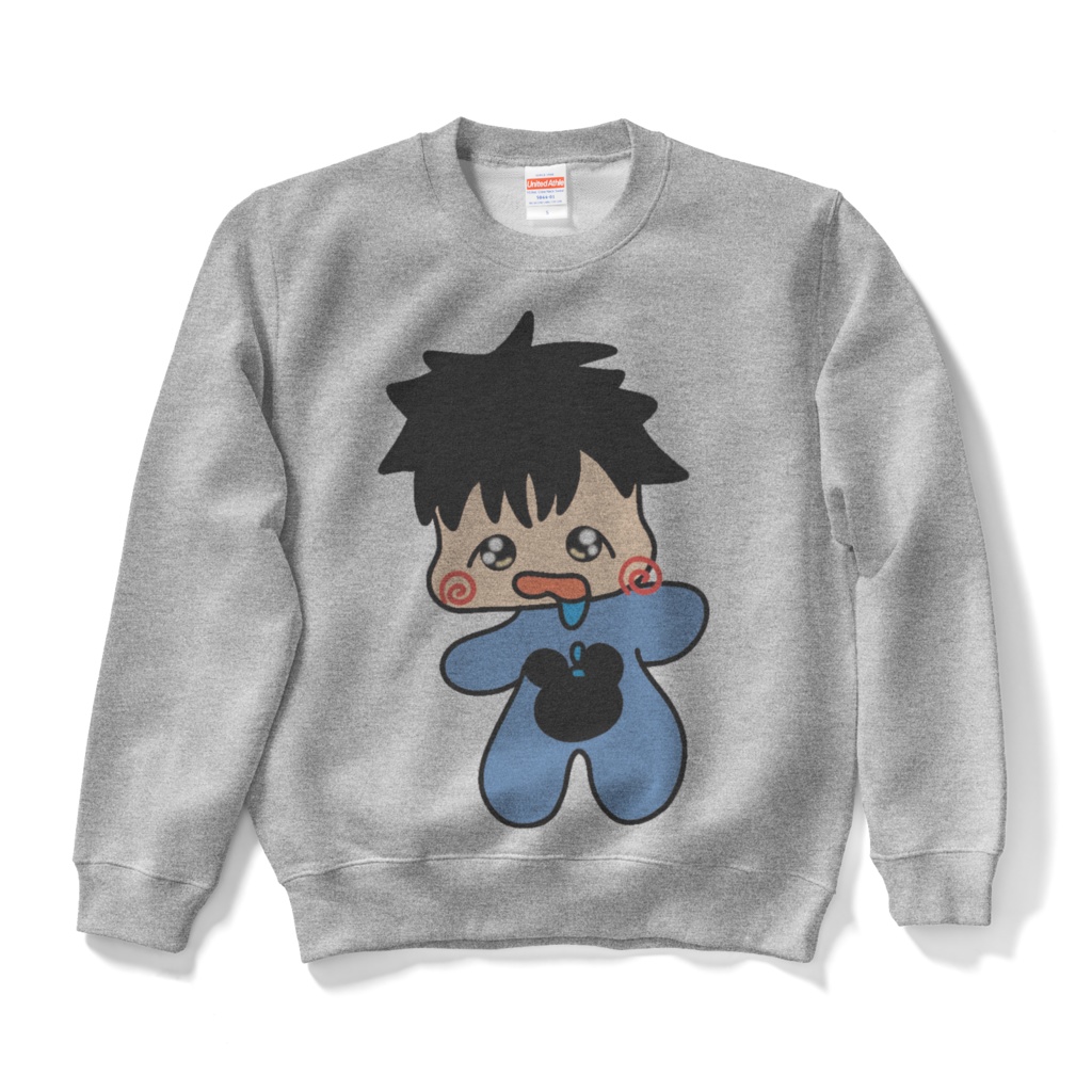 主張が強いベイビー　男の子1 スウェット灰色