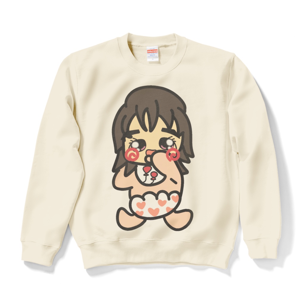 主張が強いベイビー　女の子1 スウェット肌色