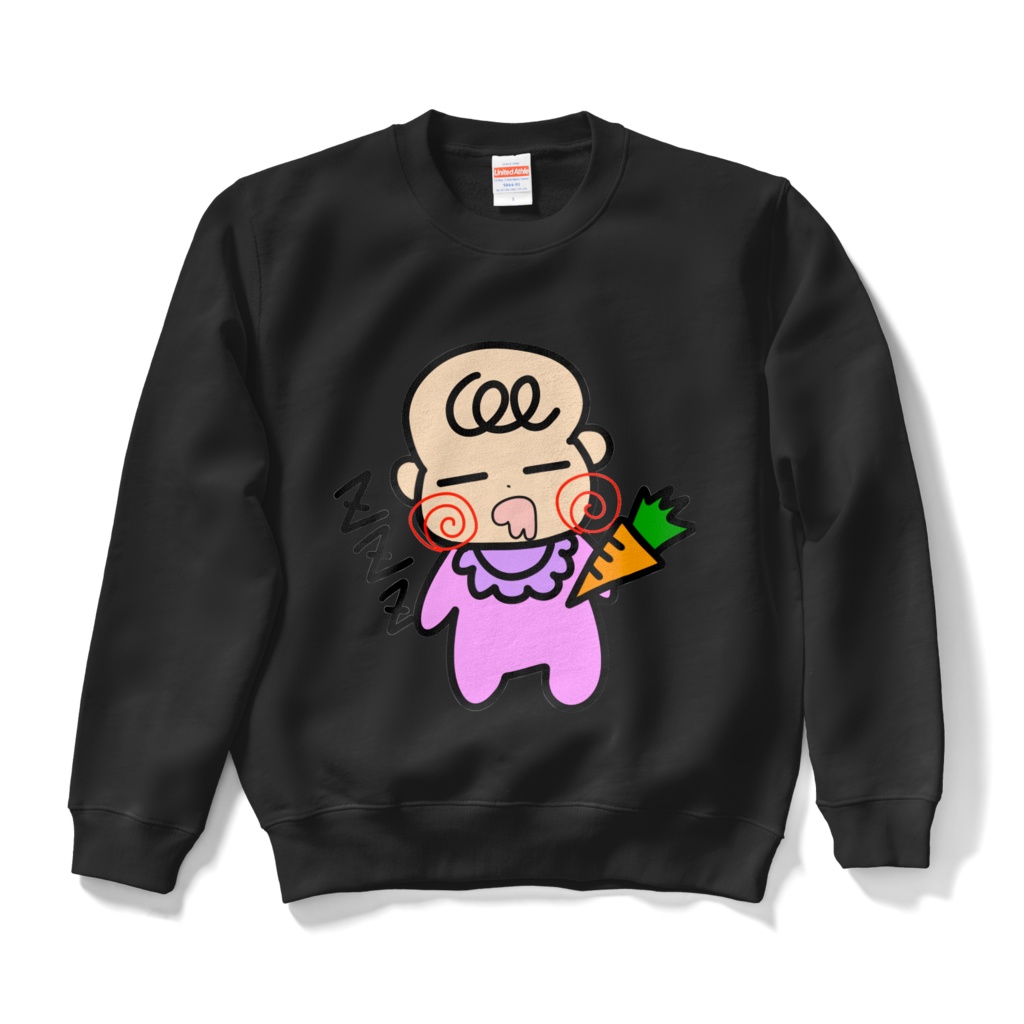 【かぷちゃん】主張が強いベイビー　スウェット黒