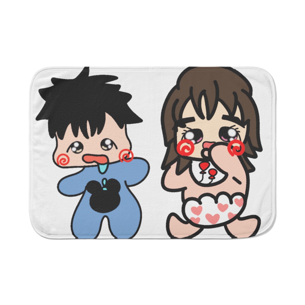 主張が強いベイビー　男の子1&女の子1  ブランケット