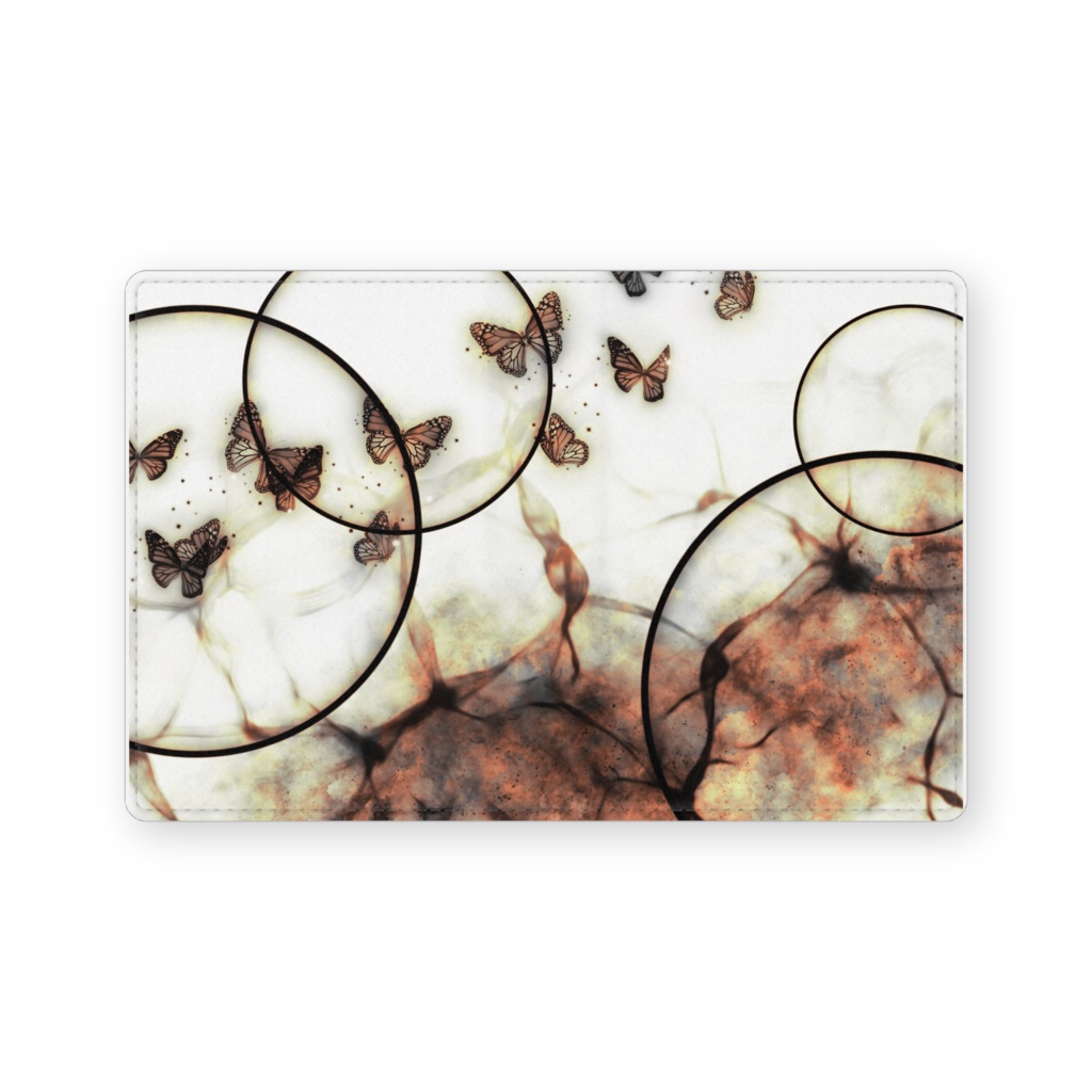 渋い蝶々達　レザー製名刺入れ