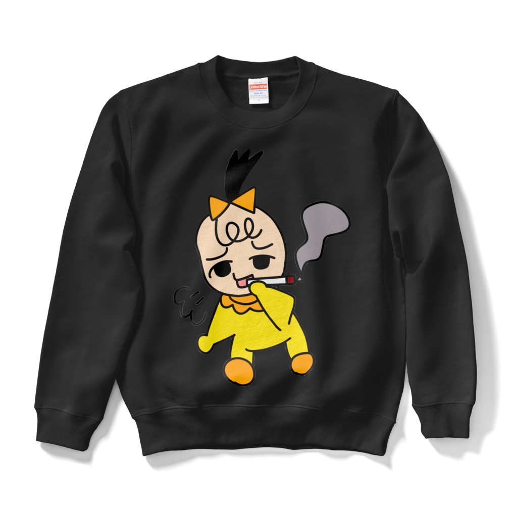 【スモモちゃん】主張が強いベイビー スウェット黒