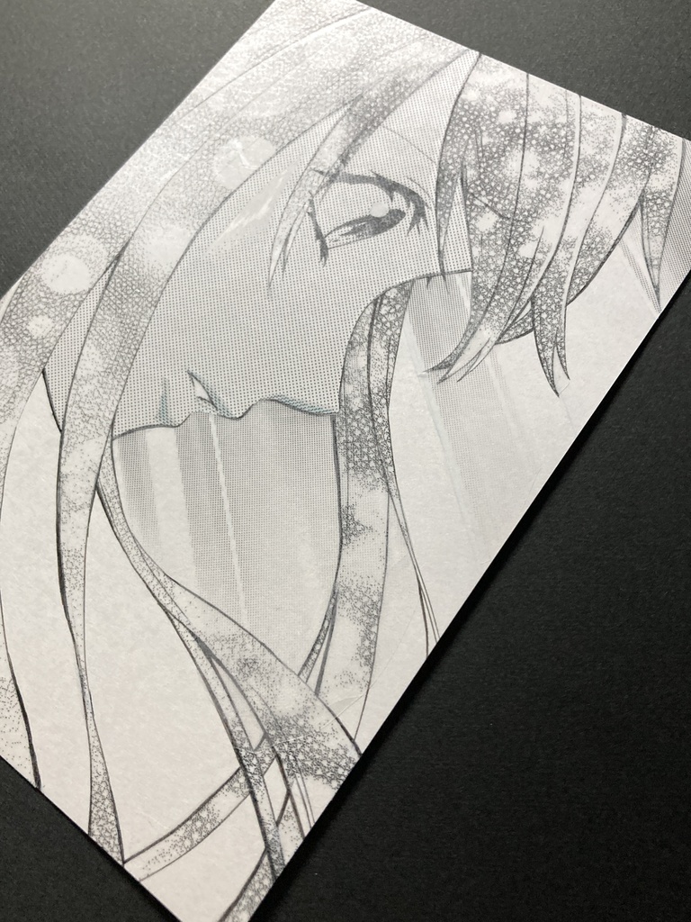 【ポストカード】白黒・カラーイラスト 原画 【B】