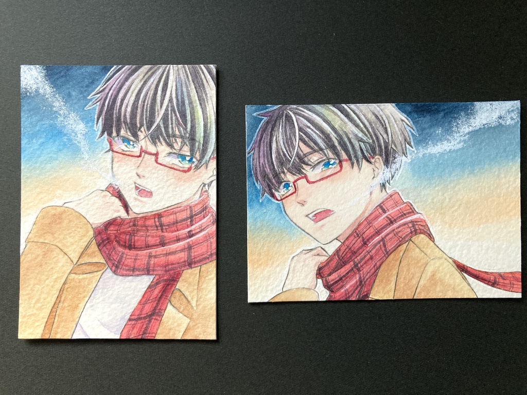 【ATC】カラーイラスト 原画 【マフラー】