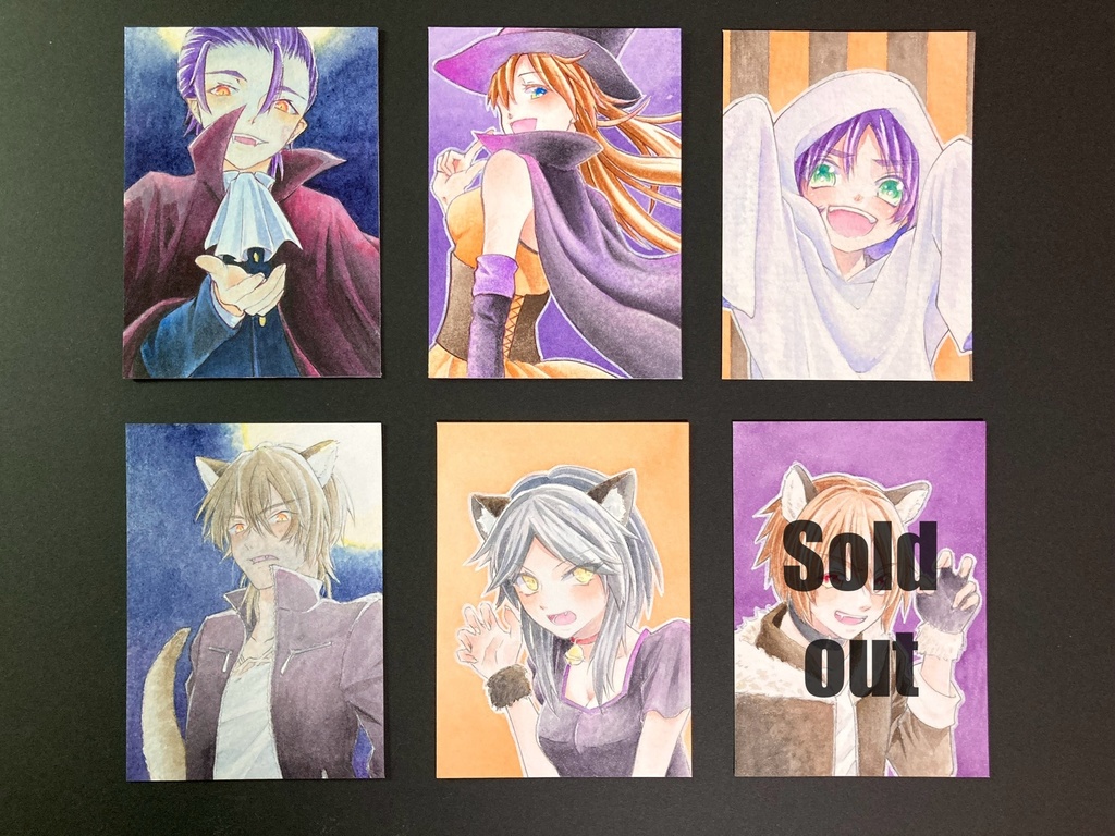 【ATC】カラーイラスト 原画 【ハロウィン】