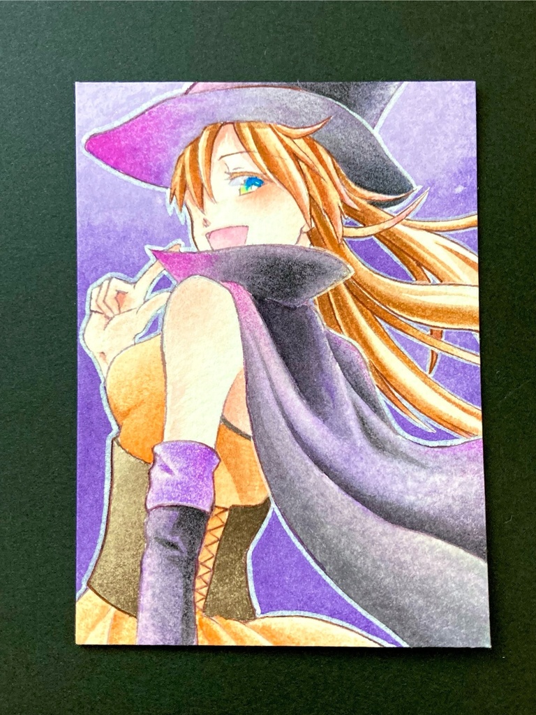 【ATC】カラーイラスト 原画 【ハロウィン】