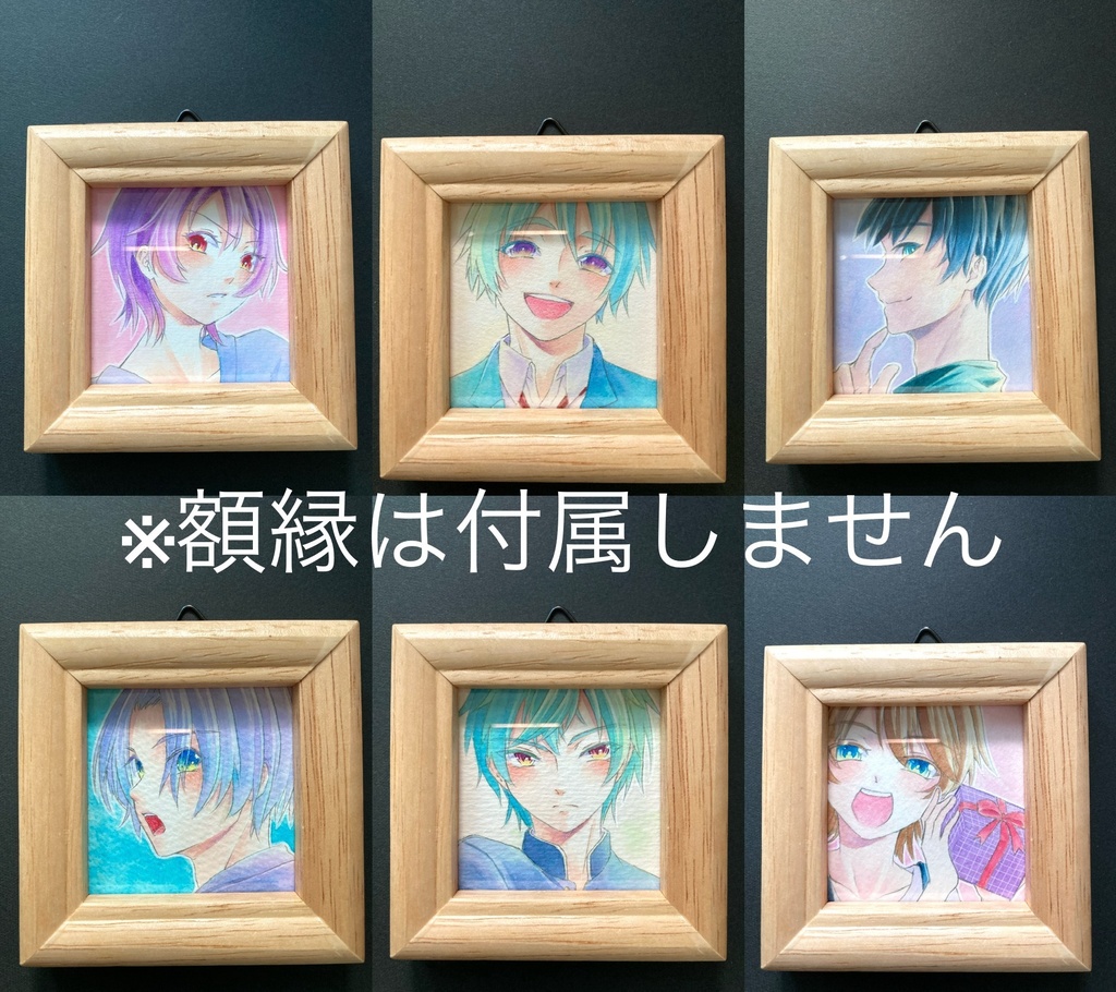 【5.5cm角】カラーイラスト 原画 【カラーインク】