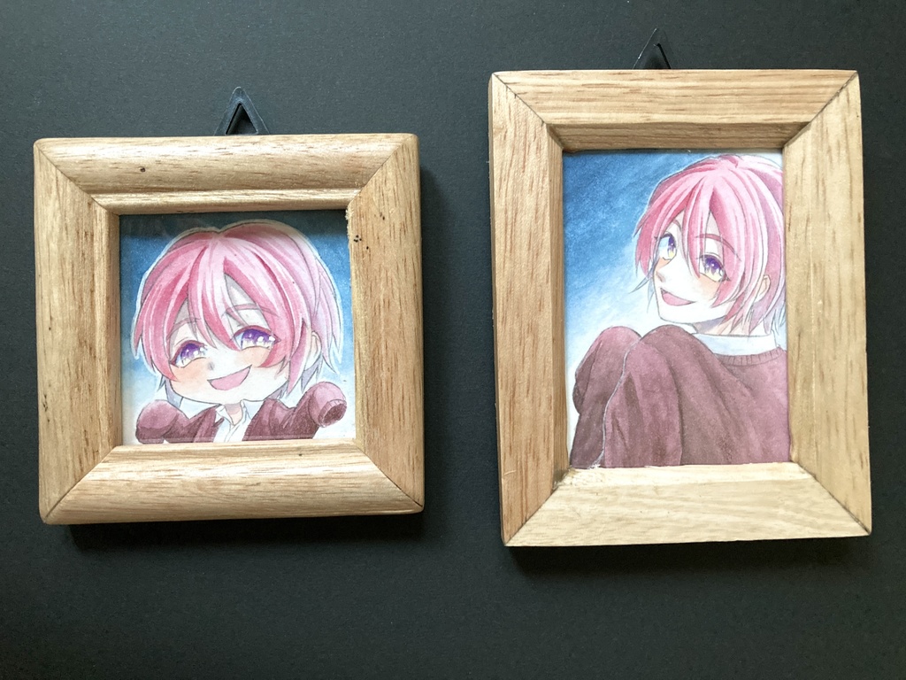 額縁付き【ミニ原画】 カラーイラスト 原画