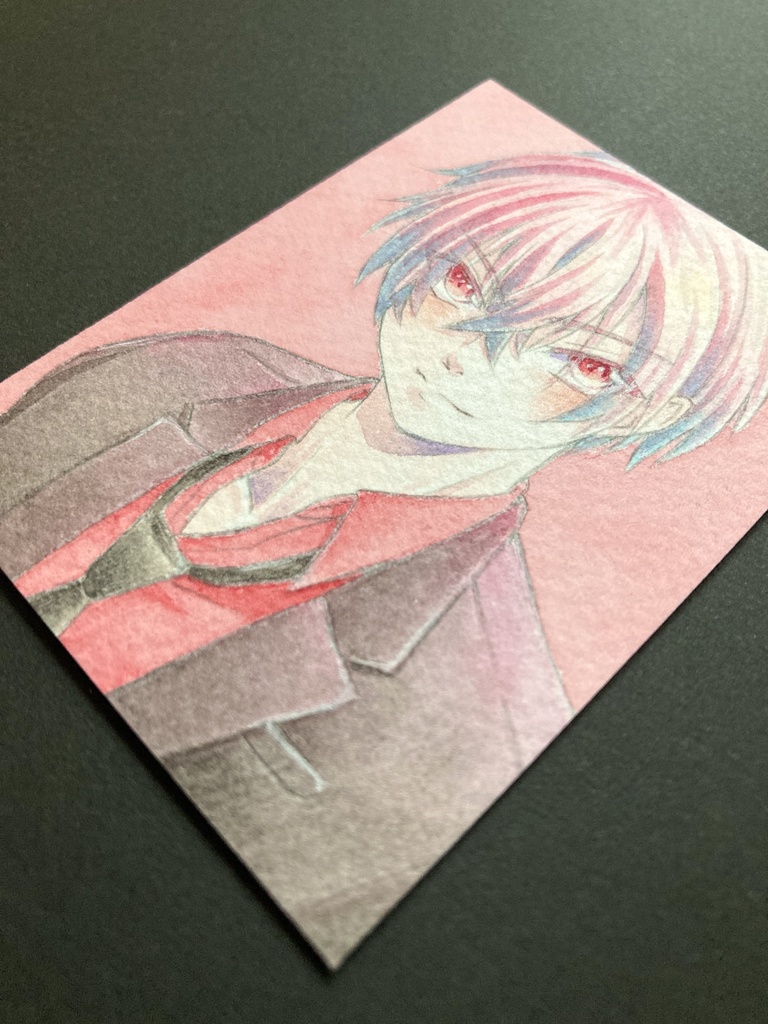 額縁付き【7.5×5.5cm】 カラーイラスト 原画