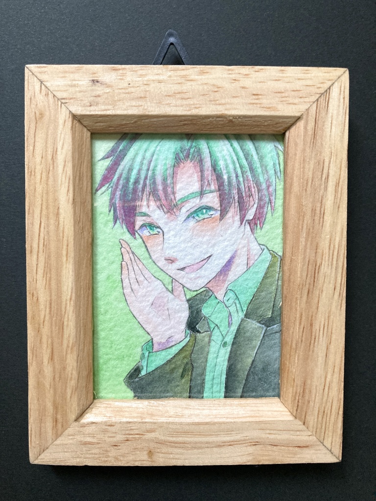 額縁付き【7.5×5.5cm】 カラーイラスト 原画