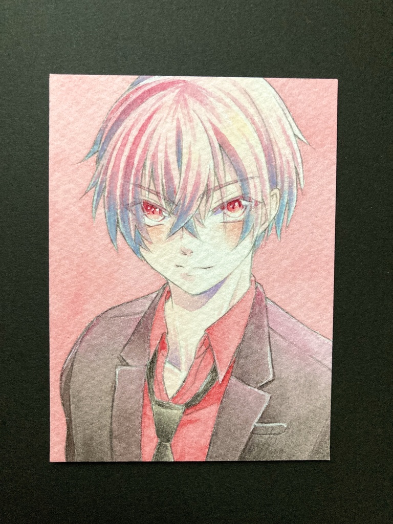 額縁付き【7.5×5.5cm】 カラーイラスト 原画