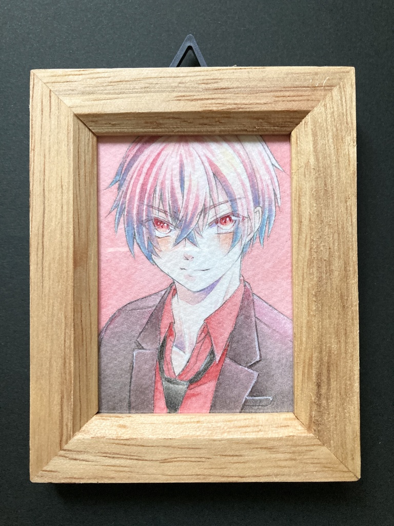 額縁付き【7.5×5.5cm】 カラーイラスト 原画