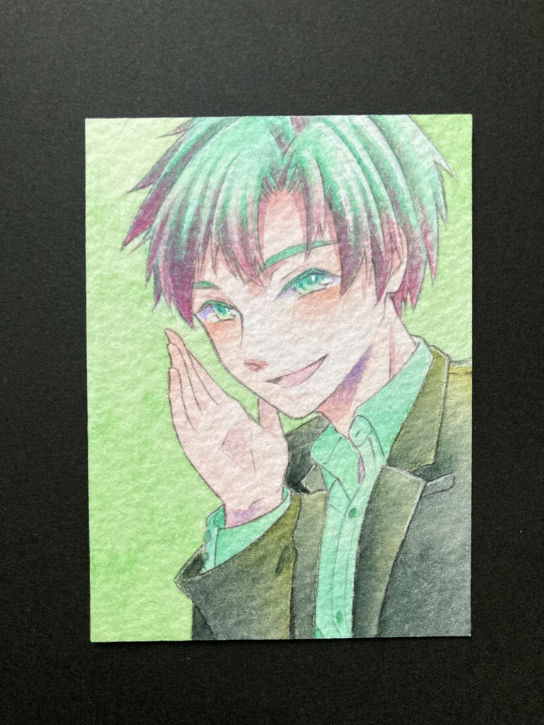 額縁付き【7.5×5.5cm】 カラーイラスト 原画